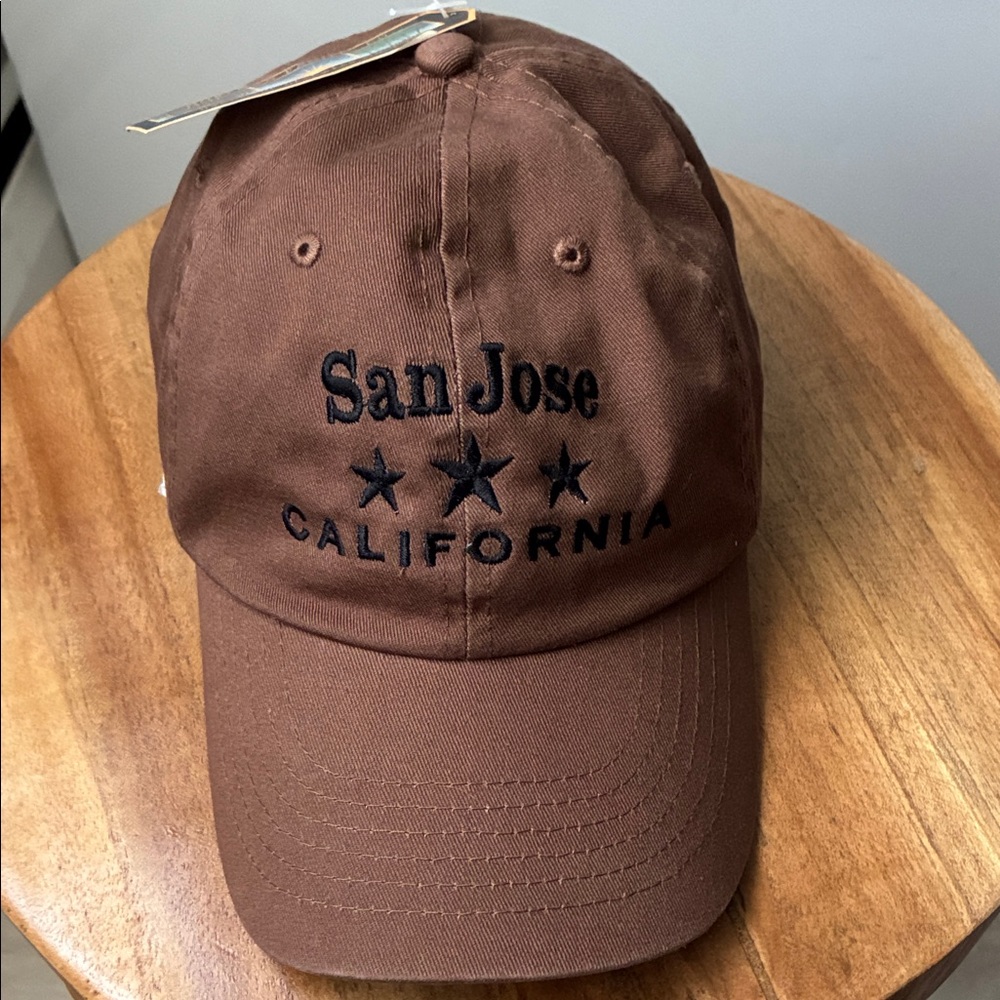 San Jose California Embroidered Brown Baseball Cap